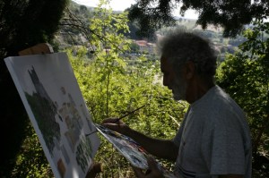 Landschaftsmaler malt