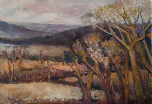 Ölbild Abendstimmung Toskana