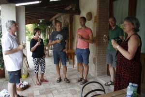 Teilnehmer beim Aperitiv