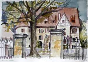 Aquarell: Schloß Kunreuth