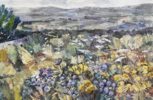 Ölbild: Bienensicht der Welt