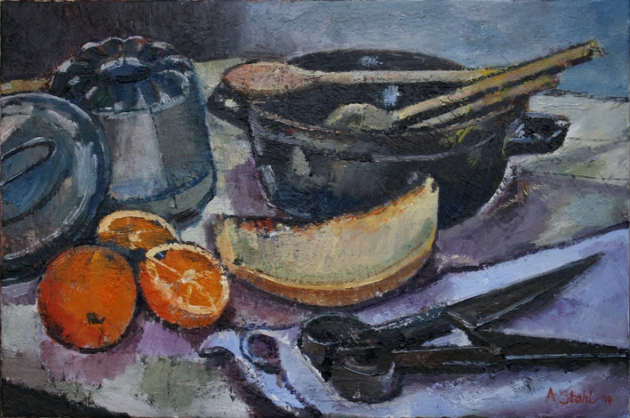 Die Schere halbiert... 2014, Privatbesitz