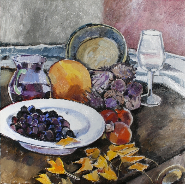 Ölbild: Früchte des Herbstes