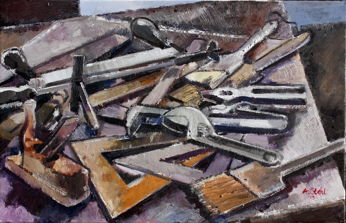 Stillleben: Werkzeuge kubistisch 2013