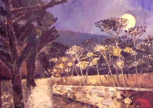 Ölbild: Mondlicht, Privatbesitz