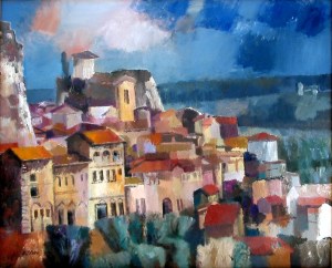 Ölbild: Roccalbegna, Privatbesitz