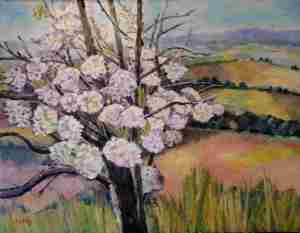 Foto von Ölbild Birnbau,