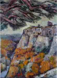 Foto voM Ölbild etruskische Stadt