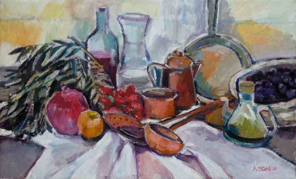 Foto Ölbild "nach der Olivenernte"