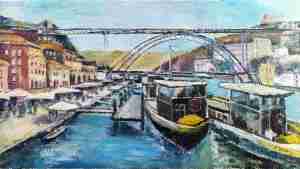 Foto von Ölbild Schiffe in Porto